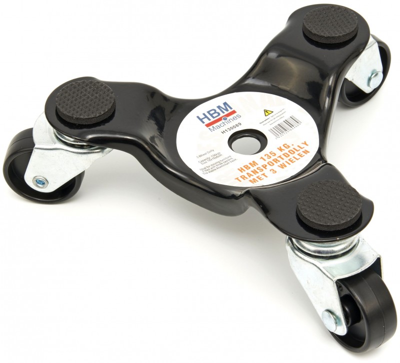HBM Transportdolly 3 Wielen 135 kg - 16 x 16 x 6 cm