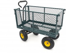 HBM trekkar 100 kg bolderwagen tuinkar 86 x 46 x 38 cm laadbak met canvas zak