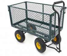HBM trekkar 100 kg bolderwagen tuinkar 86 x 46 x 38 cm laadbak met canvas zak