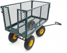 HBM trekkar 100 kg bolderwagen tuinkar 86 x 46 x 38 cm laadbak met canvas zak