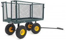 HBM trekkar 100 kg bolderwagen tuinkar 86 x 46 x 38 cm laadbak met canvas zak
