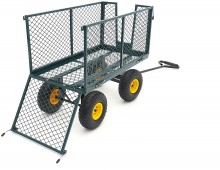 HBM trekkar 100 kg bolderwagen tuinkar 86 x 46 x 38 cm laadbak met canvas zak