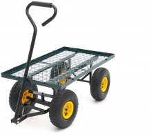 HBM trekkar 100 kg bolderwagen tuinkar 86 x 46 x 38 cm laadbak met canvas zak