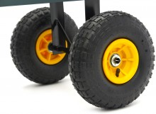 HBM trekkar 100 kg bolderwagen tuinkar 86 x 46 x 38 cm laadbak met canvas zak