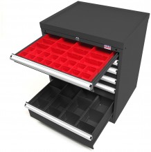 HBM Profi gereedschapskast 6 laden 72 x 58 x 80 cm zwart 100 kg draagvermogen