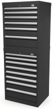 HBM Profi gereedschapskast 6 laden 72 x 58 x 80 cm zwart 100 kg draagvermogen