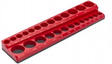 HBM magnetische accessoirehouder voor 26 stuks 3/8 inch Engelse maten, rood HBM magnetische accessoirehouder voor 26 stuks 3/8 inch Engelse maten, rood