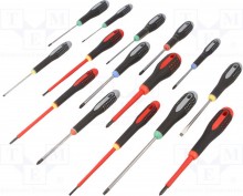 Bahco schroevendraaierset 15-delig VDE Sleufkop Philips Pozidriv Torx BE-9877