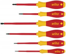 WIHA 6-delige schroevendraaierset 362K6SO SoftFinish VDE Sleufkop en Phillips Chromevanadium WIHA 6-delige schroevendraaierset 362K6SO SoftFinish VDE Sleufkop en Phillips Chromevanadium