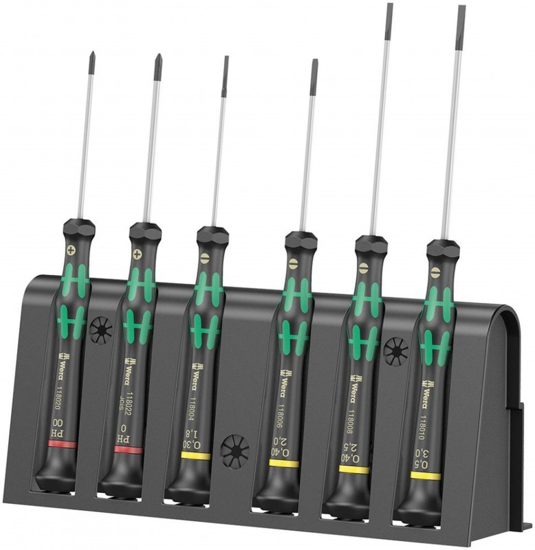 Wera set microschroevendraaiers PH/sleuf met opbergkoffer