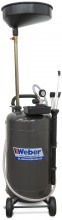 Weber olieopsamlingsbak med sugefunktion 85 l, 4 bar, sort, 470 mm bred, 1070-1610 mm høj.