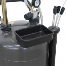 Weber olieopvangbak met zuigfunctie 85 l, 4 bar, zwart, 470 mm breed, 1070-1610 mm hoog