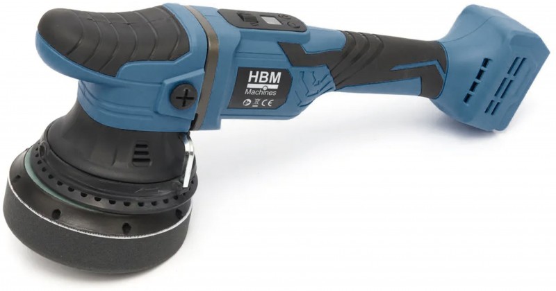 HBM 20V accu dual action variabele polijstmachine 15 mm excentrisch 125 mm, HBM Power20
