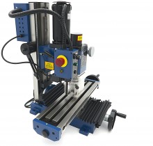 HBM BF 13 mini freesmachine met grote tafel, 230 V, 2500 rpm, 30 mm freescapaciteit, 13 mm boorcapaciteit, staal
