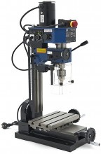 HBM BF 10 mini freesmachine 150 W 230 V voor metaal, frees- en boorcapaciteit 10 mm, dwarsverplaatsing 90 mm