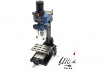 HBM BF 10 mini freesmachine 150 W 230 V voor metaal, frees- en boorcapaciteit 10 mm, dwarsverplaatsing 90 mm