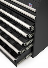 HBM Profi Combinatiekast Zwart - 7 Laden, 45 x 90 x 180 cm