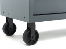 HBM gereedschapswagen 8 laden 142 cm grijs verrijdbaar 350 kg metalen behuizing hout werkblad