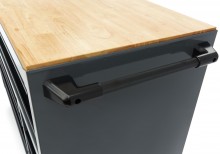 HBM gereedschapswagen 8 laden 142 cm grijs verrijdbaar 350 kg metalen behuizing hout werkblad