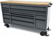 HBM gereedschapswagen verrijdbaar, 14 laden, 181,5 cm, grijs, max. belasting 450 kg HBM gereedschapswagen verrijdbaar, 14 laden, 181,5 cm, grijs, max. belasting 450 kg