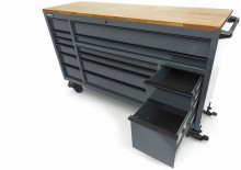 HBM gereedschapswagen verrijdbaar, 14 laden, 181,5 cm, grijs, max. belasting 450 kg HBM gereedschapswagen verrijdbaar, 14 laden, 181,5 cm, grijs, max. belasting 450 kg