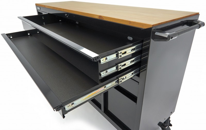 HBM gereedschapswagen verrijdbaar, 14 laden, 182 cm, zwart, staal, max. belasting 350 kg HBM gereedschapswagen verrijdbaar, 14 laden, 182 cm, zwart, staal, max. belasting 350 kg