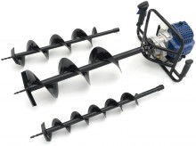 HBM Grondboor met benzinemotor 51,2 cc, 1,4 kW, 2-takt OHV, trekstart, centrifugaalkoppeling
