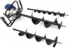 HBM Grondboor met benzinemotor 51,2 cc, 1,4 kW, 2-takt OHV, trekstart, centrifugaalkoppeling
