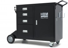 HBM Heavy Duty laswagen 4 laden, zwenkwielen, 136 kg draagvermogen, 123 x 62 x 86,5 cm
