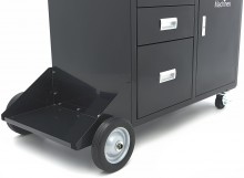 HBM Heavy Duty laswagen 4 laden, zwenkwielen, 136 kg draagvermogen, 123 x 62 x 86,5 cm

