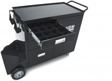 HBM Heavy Duty laswagen 4 laden, zwenkwielen, 136 kg draagvermogen, 123 x 62 x 86,5 cm
