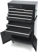 HBM værktøjsvogn med topkasse, sort, model 2, 8 skuffer, 4 drejehjul, 61,6 x 33 x 106,4 cm. HBM værktøjsvogn med topkasse, sort, model 2, 8 skuffer, 4 drejehjul, 61,6 x 33 x 106,4 cm.