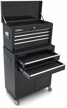HBM værktøjsvogn med topkasse, sort, model 2, 8 skuffer, 4 drejehjul, 61,6 x 33 x 106,4 cm. HBM værktøjsvogn med topkasse, sort, model 2, 8 skuffer, 4 drejehjul, 61,6 x 33 x 106,4 cm.