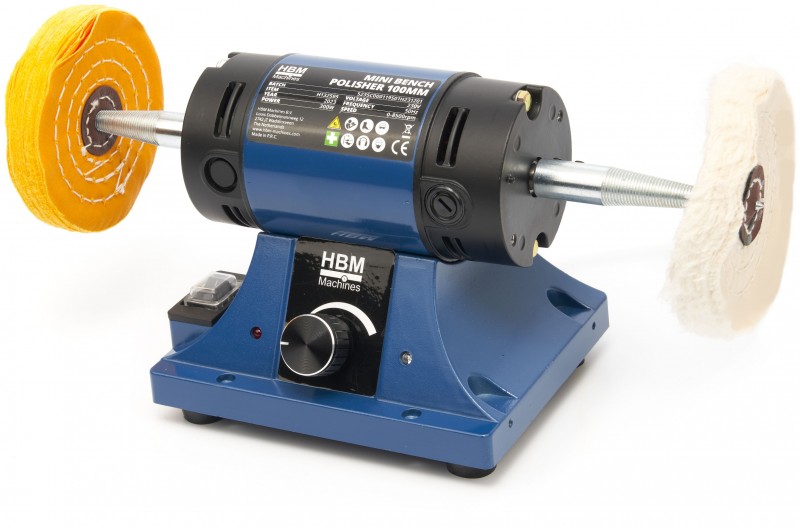 HBM Mini Polijstmachine 100 mm Elektrisch 230 V