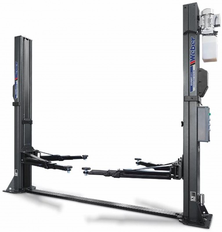 Weber elektrohydraulische 2-koloms hefbrug 4500 kg SJC-10XL 400V 2200W 16A traag
