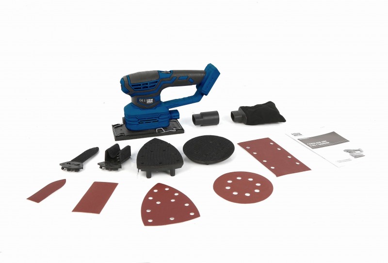 HBM 3-in-1 multifunctionele accu schuurmachine 20 V, 125 mm, 11.000 rpm
