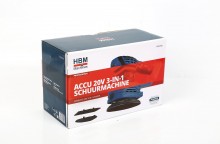 HBM 3-in-1 multifunctionele accu schuurmachine 20 V, 125 mm, 11.000 rpm
