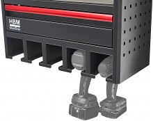 HBM accugereedschap organizer wandrek met stroomaansluiting staal 54 x 25 x 34 cm 80 kg