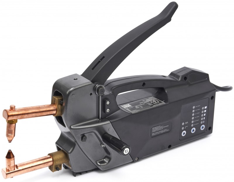 HBM digitaal puntlasapparaat 230V 8kW, draagbaar, pulse, thermische beveiliging, staal/RVS, 2 mm + 2 mm