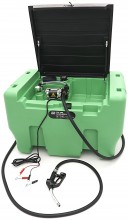 HBM benzinepomp met tank en deksel 330 liter, 12 V, diesel en benzine, 57 l/min
