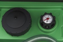 HBM benzinepomp met tank en deksel 330 liter, 12 V, diesel en benzine, 57 l/min
