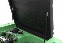 HBM benzinepomp met tank en deksel 330 liter, 12 V, diesel en benzine, 57 l/min
