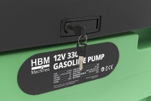 HBM benzinepomp met tank en deksel 330 liter, 12 V, diesel en benzine, 57 l/min
