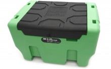 HBM benzinepomp met tank en deksel 330 liter, 12 V, diesel en benzine, 57 l/min
