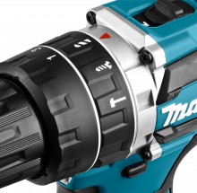 Makita 18V klopboor-/schroefmachine koolborstelloos 21 Nm 2 standen snelspanboorkop met verlichting koffer
