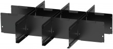 HBM tussenschot set voor 1 lade, 150 mm, gevuld, zwart, 451 x 121 x 609 mm