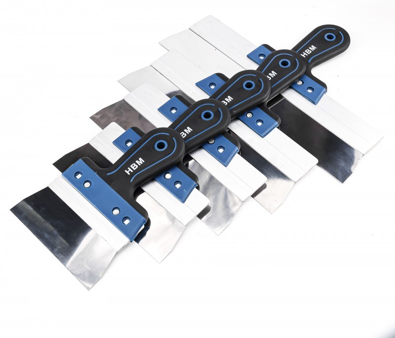 HBM 5-delige spackmessenset RVS 0,5 mm blauw
