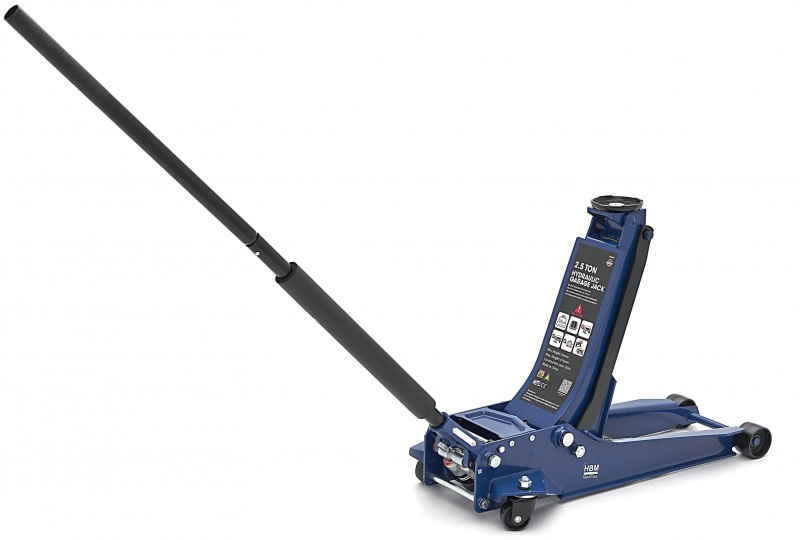 HBM rullevogns-garagedonkraft Pro 2,5 ton 2500 kg max. højde 61 cm 90 x 44 x 19 cm.