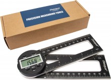 Dasqua digitale gradenboog verstelbaar 1804-6771, 280 x 70 x 20 mm, 0,67 kg, graden/inch/mm