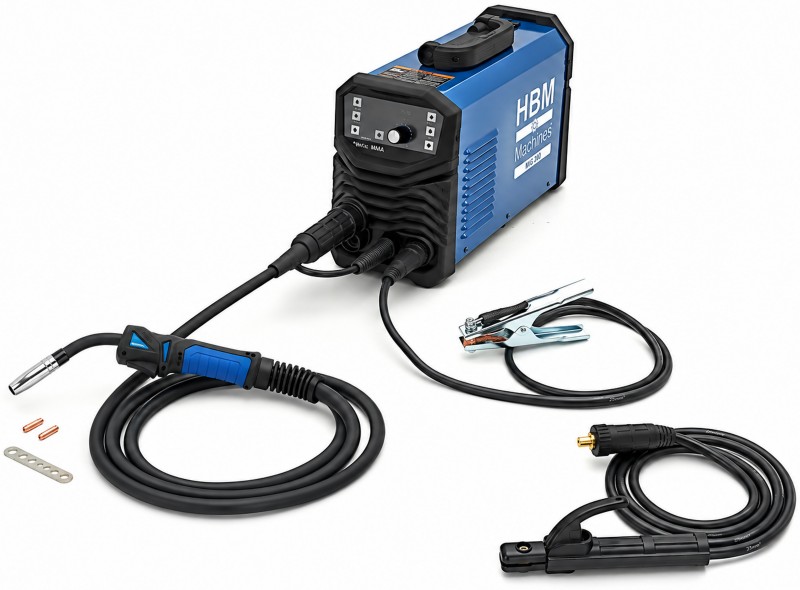 HBM MIG/MAG 200EJ Lasapparaat 200A 230V MIG/MAG, MMA, TIG Display Draagbaar IP21S
